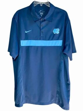 Nike UNC Tarheels Dri-Fit Polo in Navy/Carolina Blue Men’s XL